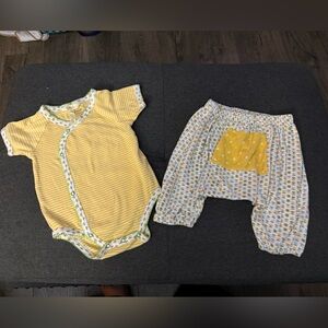 Matilda Jane Yellow and White Baby Outfit